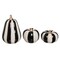 Ceramic Halloween Striped Pumpkins Set of 3 Multicolor Decor